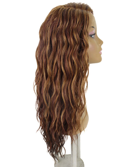 Raven Copper Auburn Blend Wavy Layered Wig