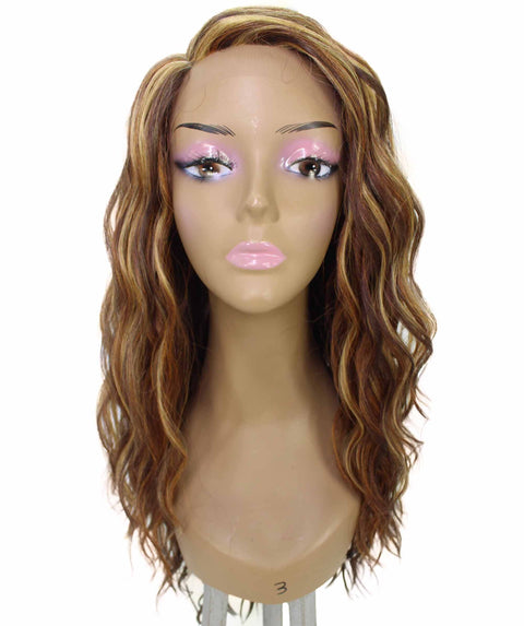 Raven Auburn Brown Blend Wavy Layered Wig
