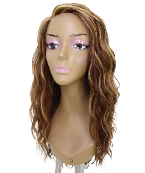 Raven Auburn Brown Blend Wavy Layered Wig