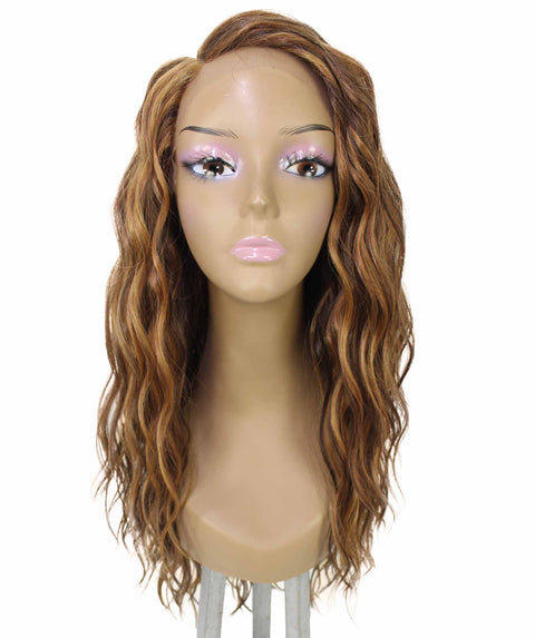 Raven Light Brown Blend Wavy Layered Wig