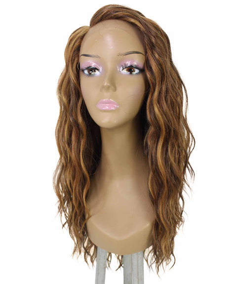 Raven Light Brown Blend Wavy Layered Wig