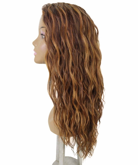Raven Light Brown Blend Wavy Layered Wig