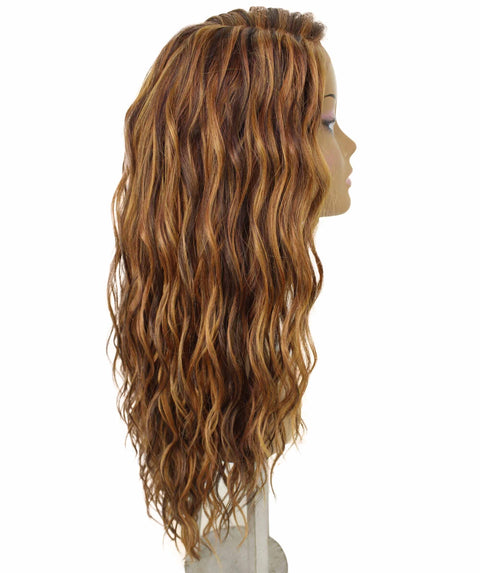 Raven Light Brown Blend Wavy Layered Wig
