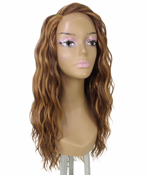 Raven Light Brown Blend Wavy Layered Wig