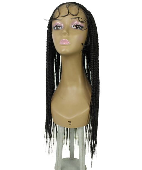 Jordan Natural Black Braided Lace Wig