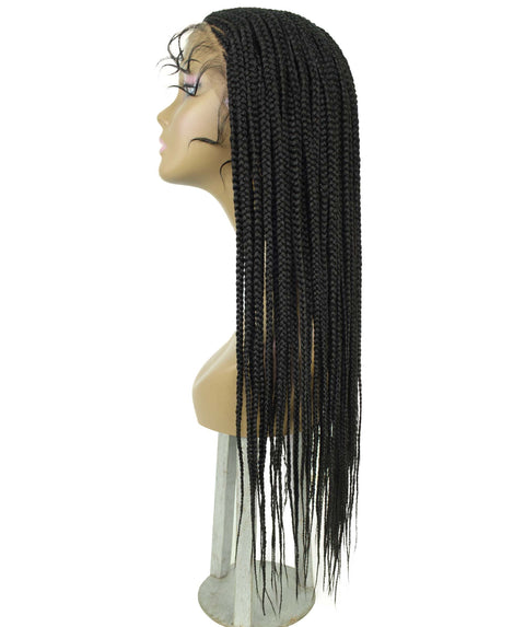 Jordan Natural Black Braided Lace Wig
