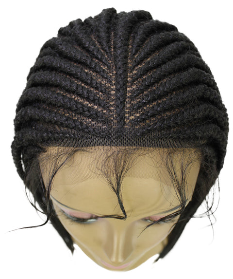 Jordan Dark Brown Braided Lace Wig