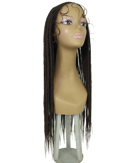 Jordan Medium Brown Braided Lace Wig