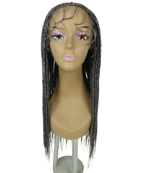 Jordan Charcoal Grey Braided Lace Wig