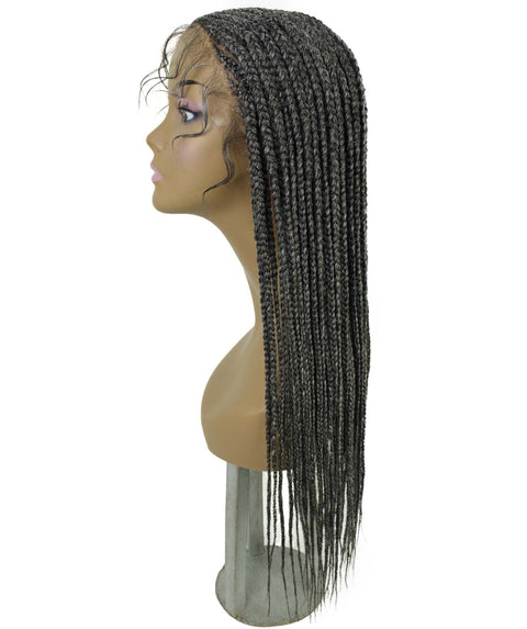 Jordan Charcoal Grey Braided Lace Wig