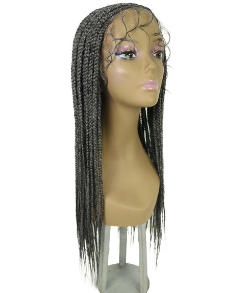Jordan Charcoal Grey Braided Lace Wig