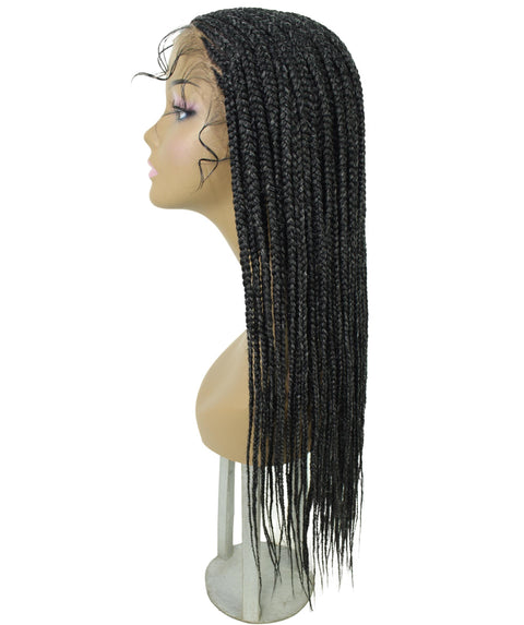 Jordan Salt and Pepper Grey Braided Lace Wig