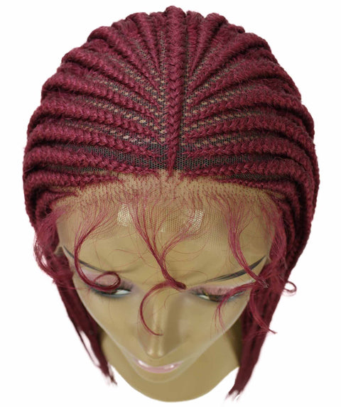 Jordan Burgundy Braided Lace Wig