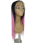Jordan Dark Pink Ombre Braided Lace Wig
