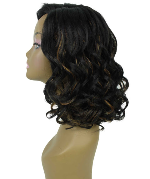 Aliyah Black with Golden Layered Lace Wig