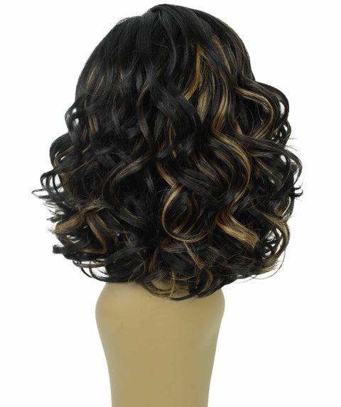 Aliyah Black with Golden Layered Lace Wig