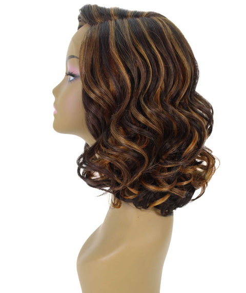 Aliyah Caramel Brown Blend Layered Lace Wig