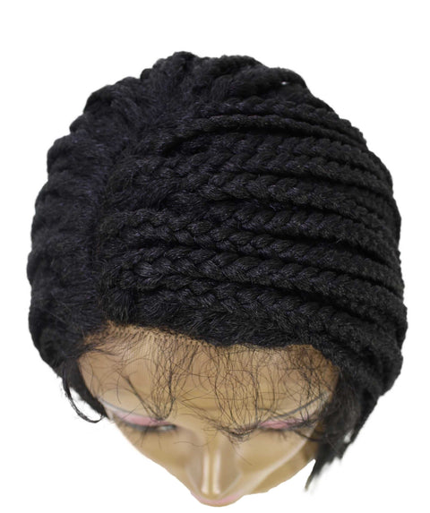 Samone Black Braided Lace Wig