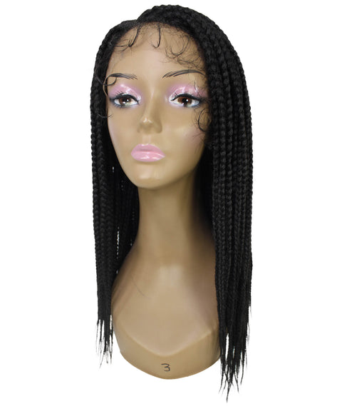 Samone Natural Black Braided Lace Wig