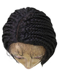 Samone Natural Black Braided Lace Wig