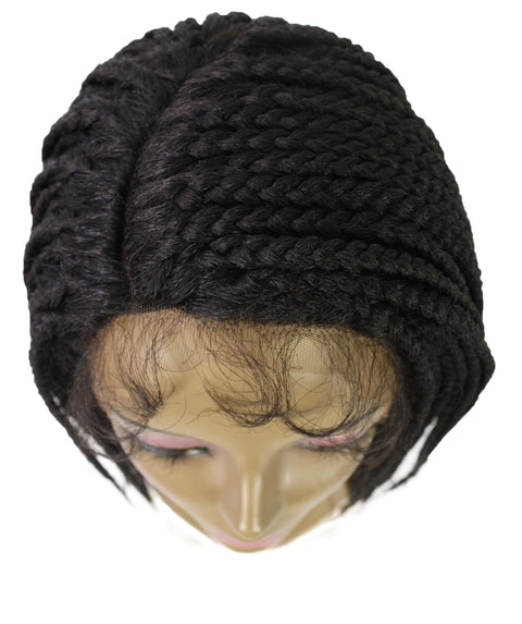Samone  Dark Brown Braided Lace Wig