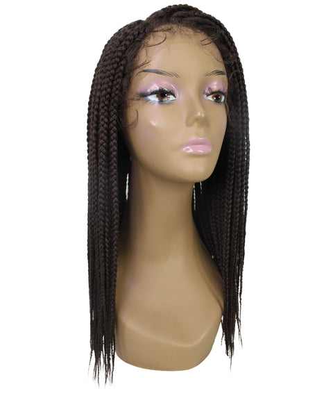 Samone Medium Brown Braided Lace Wig