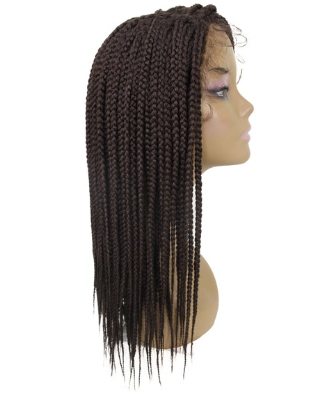 Samone Medium Brown Braided Lace Wig