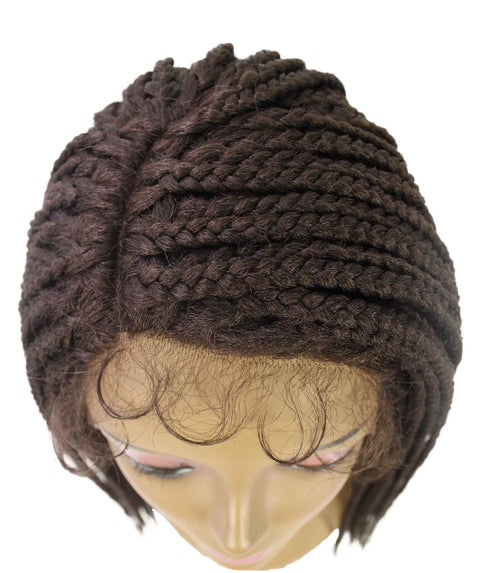 Samone Medium Brown Braided Lace Wig