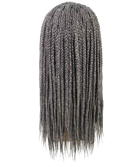 Samone  Charcoal Grey Braided Lace Wig
