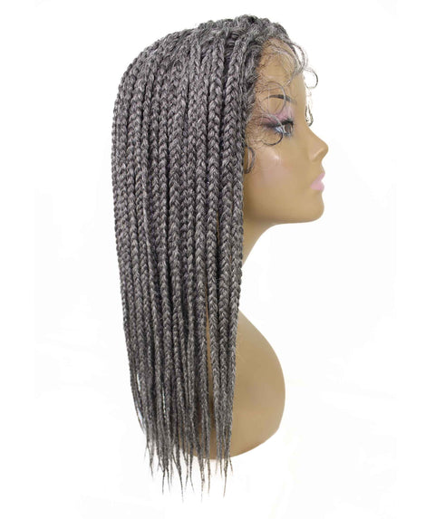 Samone  Charcoal Grey Braided Lace Wig
