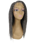 Samone  Charcoal Grey Braided Lace Wig