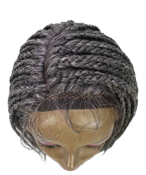 Samone  Charcoal Grey Braided Lace Wig