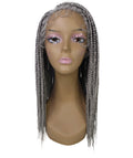 Samone  Grey Braided Lace Wig