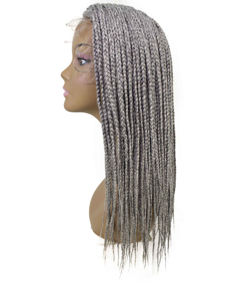 Samone  Grey Braided Lace Wig