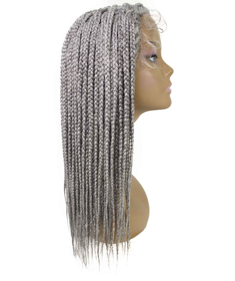 Samone  Grey Braided Lace Wig