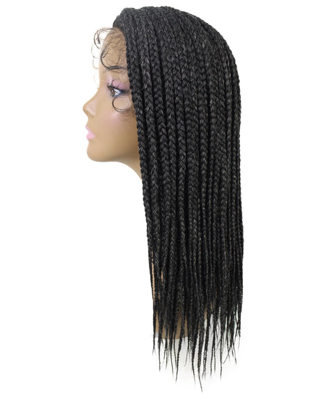 Samone Salt and Pepper Grey Braided Lace Wig