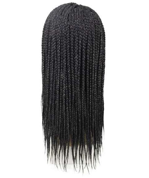 Samone Salt and Pepper Grey Braided Lace Wig