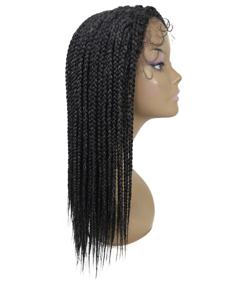 Samone Salt and Pepper Grey Braided Lace Wig