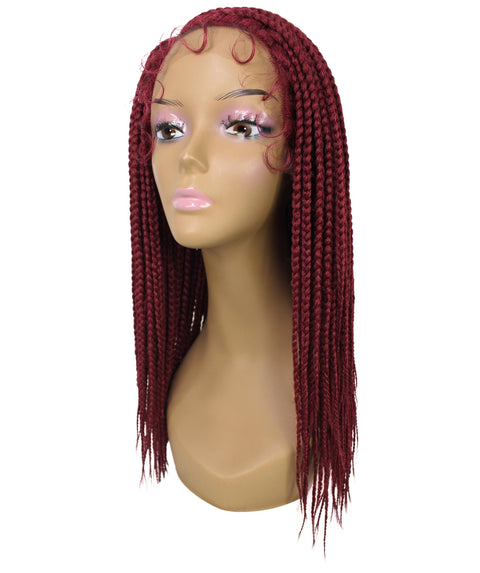 Samone  Burgundy Braided Lace Wig