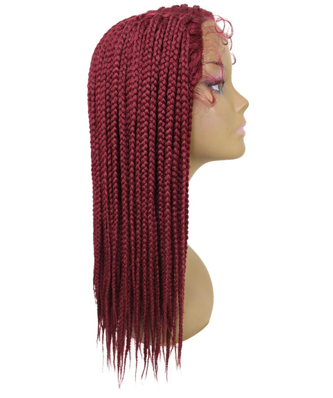 Samone  Burgundy Braided Lace Wig