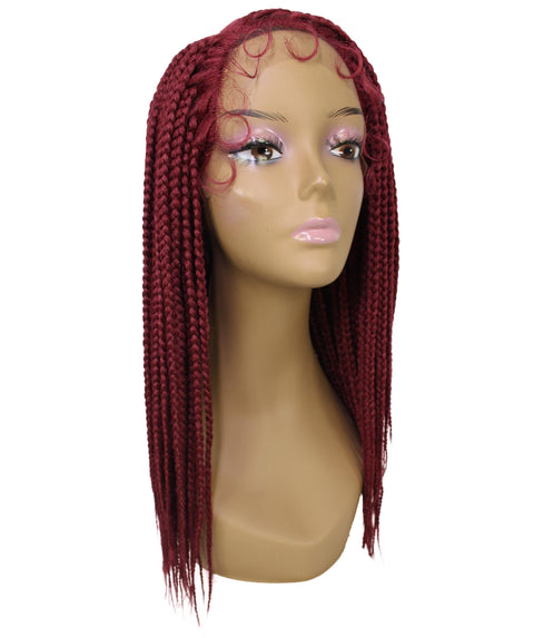 Samone  Burgundy Braided Lace Wig