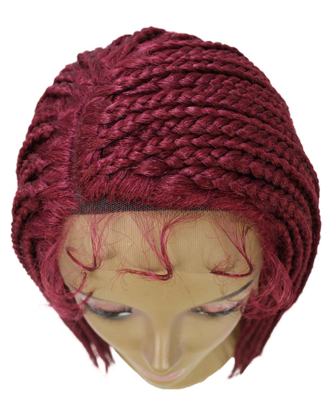 Samone  Burgundy Braided Lace Wig