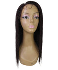 Samone  Deep Red and Black Blend Braided Lace Wig