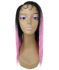 Samone  Dark Pink Ombre Braided Lace Wig