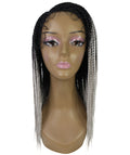 Samone  Grey Ombre Braided Lace Wig