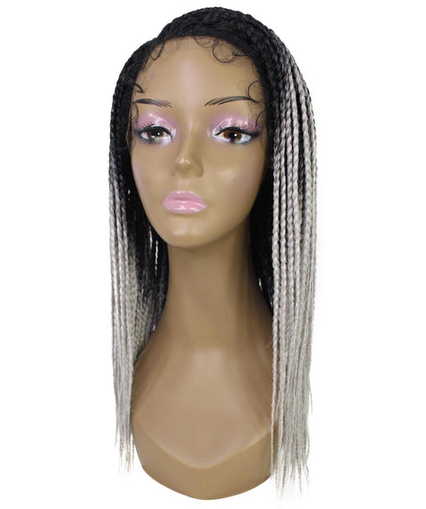 Samone  Grey Ombre Braided Lace Wig