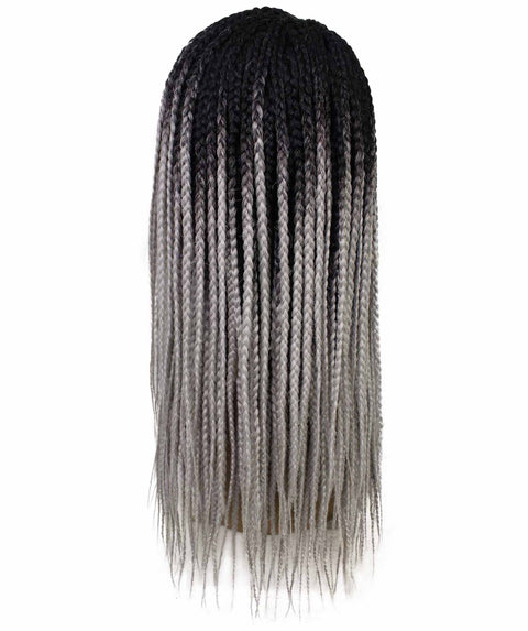 Samone  Grey Ombre Braided Lace Wig