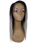 Samone  Grey Ombre Braided Lace Wig