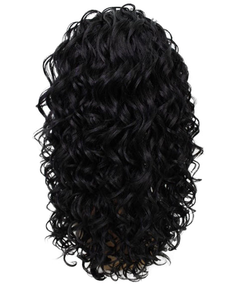 Edwina Black Layered Half Wig