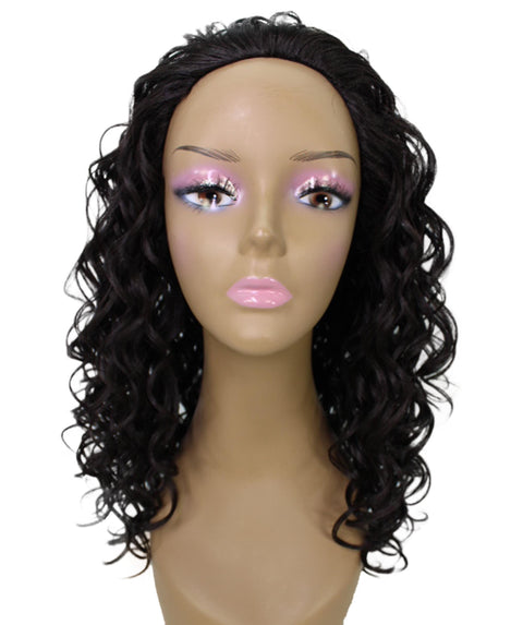 Edwina Dark Brown Layered Half Wig